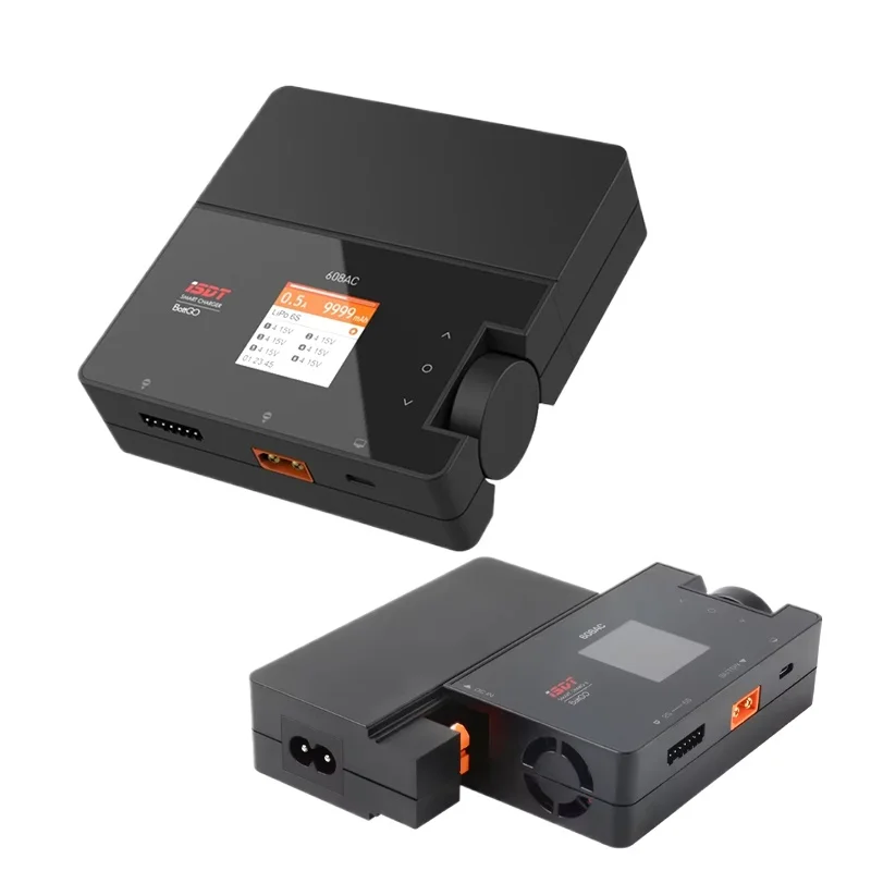 ISDT 608AC AC 50W DC 200W 8A BattGo Интеллектуальное зарядное устройство для аккумулятора Разрядное устройство со съемным источником питания thumbnail 2