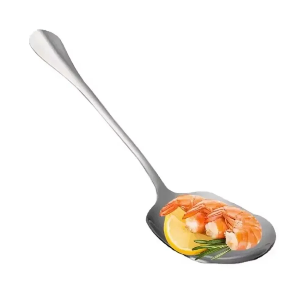 Stainless Steel Large Rice Spoon Ergonomic Metal Serving Spoon Kitchen Flatware Salad Serving Utensils For Pasta stainless steel spoons