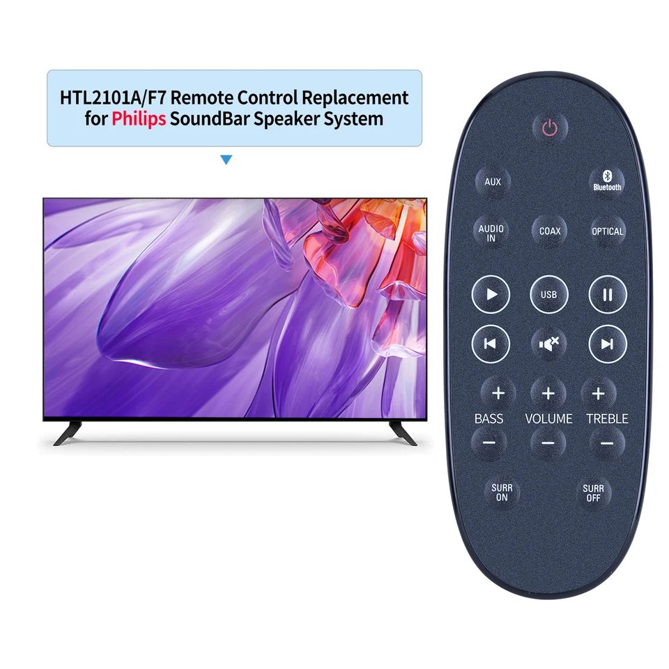 ARKAIA Telecomando Di Ricambio Per Philips Soundbar HTL2163B/51, HTL2193B/12 E Altri Modelli - 2