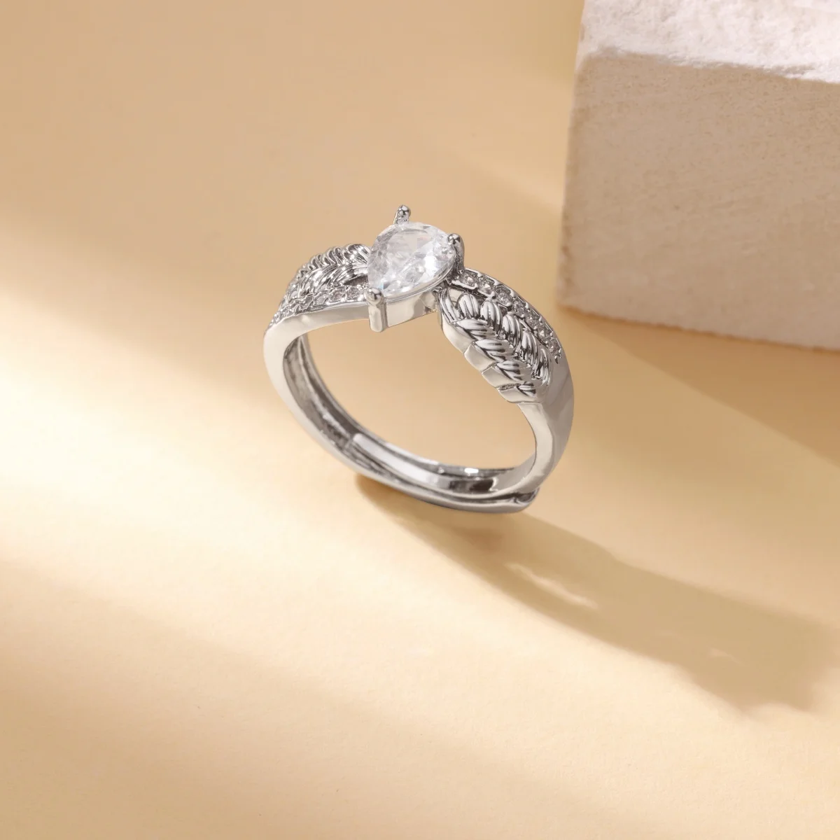 Zircon Geometric Adjustable Ring For Women