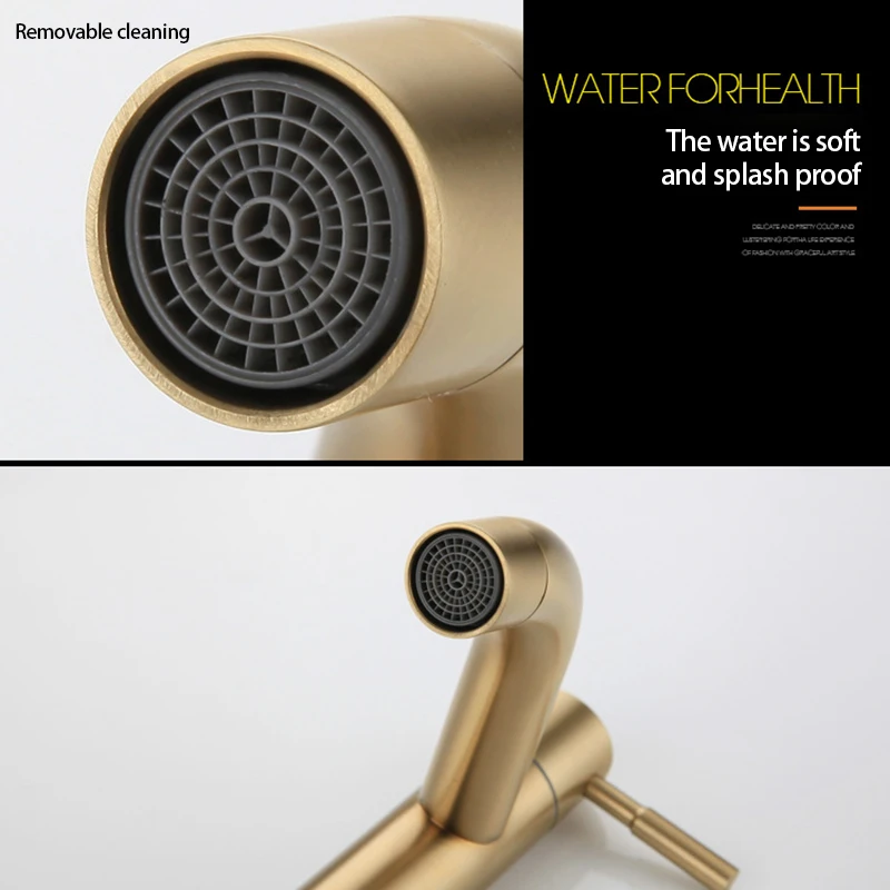 Golden Cold Water Tap Stainless Steel Faucet Cold Water Bathroom Washbasin Faucet Tap Kitchen Bathroom Accessories High Quality