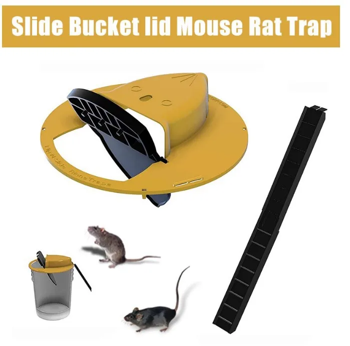 

Reusable Smart Mouse Trap Slide Bucket Lid Mice Rat Trap Auto Reset Multi Mice Killer