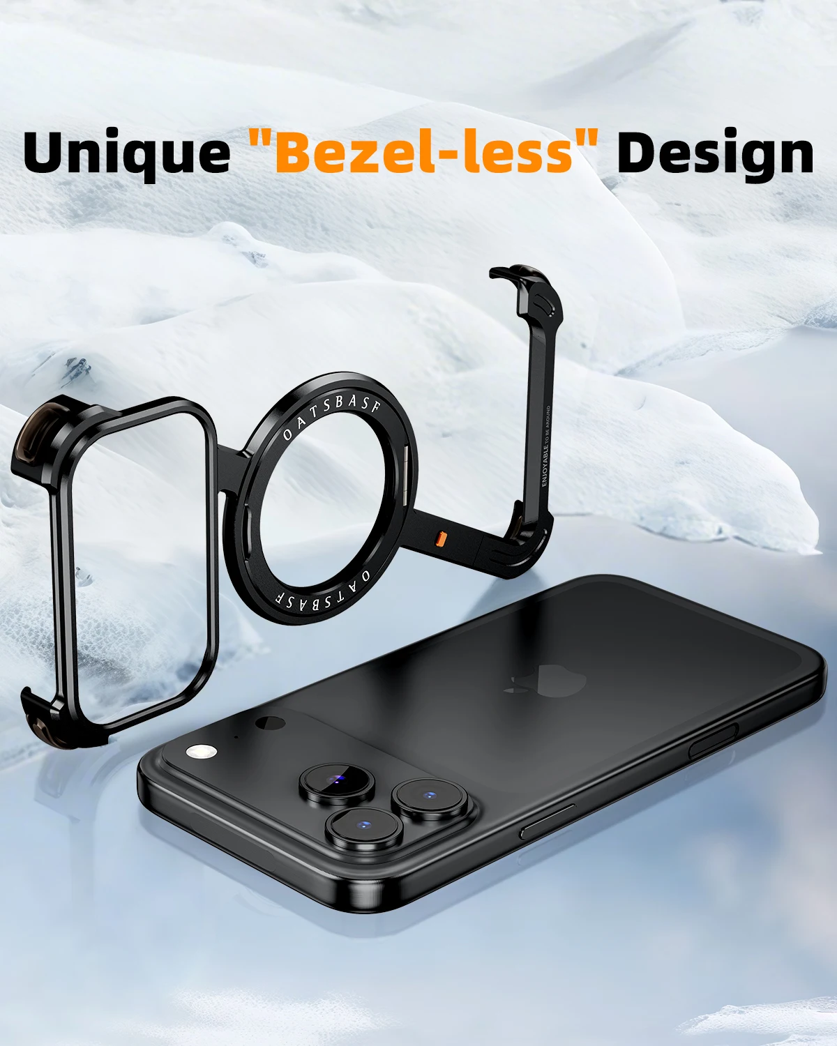 Eary Z-Shape Metal Phone Case for iPhone 17 Pro Max/17 Pro/17 Air with Ring Kickstand 360°Rotate Magnetic Protector Shockproof