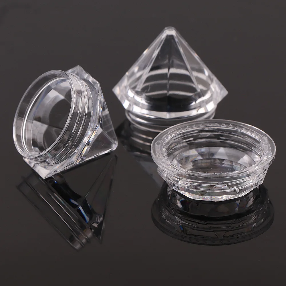 New 5g Empty Eye Shadow Jars Clear Cream Container Diamond Shape