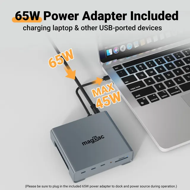 노트북 작업 공간 혁명을 위한 MagBac의 USB C 타입 도킹 스테이션