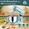 Electric Stand Mixer,10+p Speeds With 6.5QT Stainless Steel Bowl,Dough Hook, Wire Whip & Beater,for Most Home Cooks,Blue 6