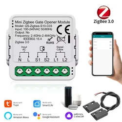 Smart WiFi Garage Door Opener - Wireless Gate Controller with Timer & App Remote Control, Compatible with Voice Assistants (Zigbee need hub)