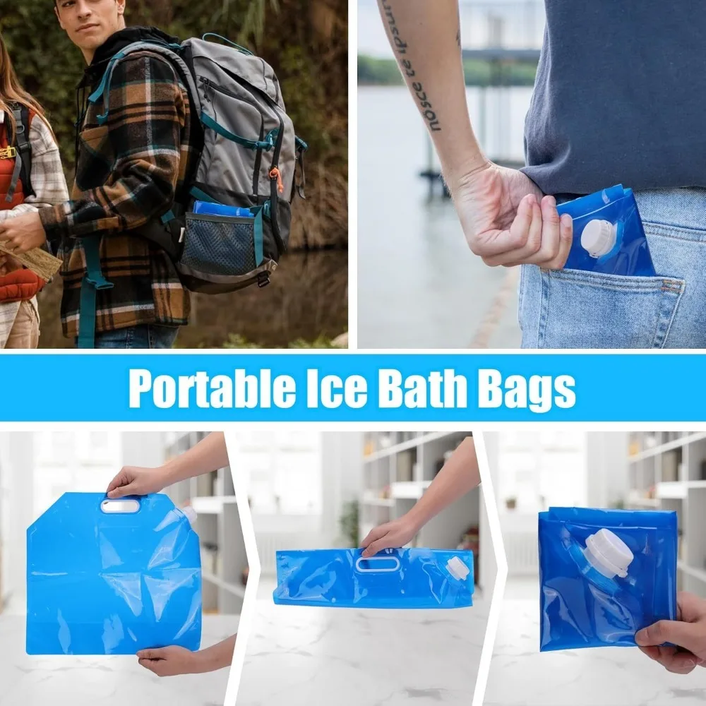 Can Camping Supplie 5/10L Camping Water Bag Portable Folding Water Bucket Large Container Outdoor Travel Collapsible Pouch folding bucket water bucket water storage bag
