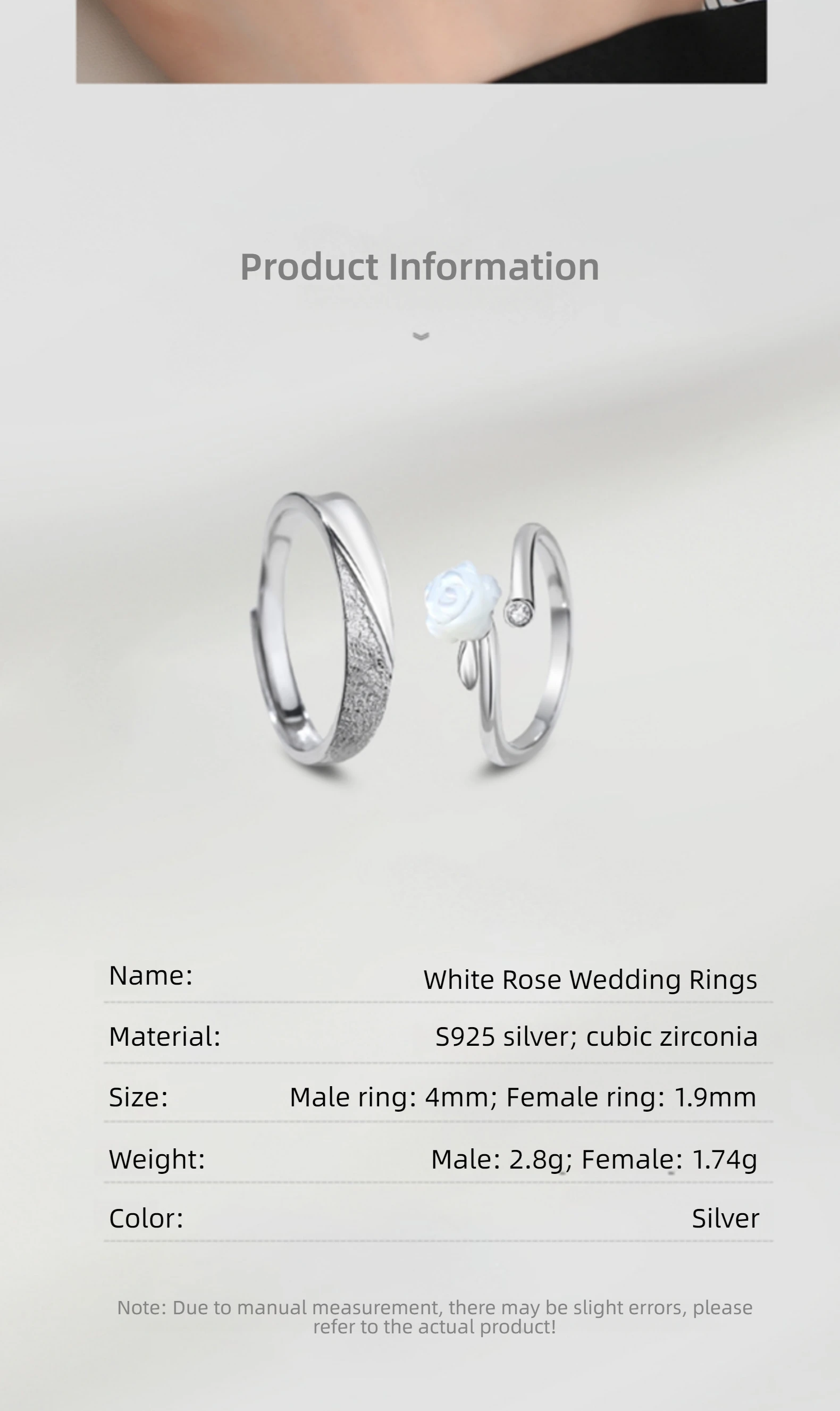 White Rose Couple Rings 8 White Rose Couple Rings S32a96bfed7e5486bbd3d936629f2a5d6u