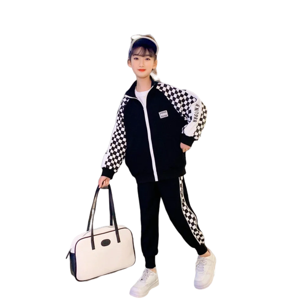 

Casual Long Sleeves Pant All Match Kid Baseball Suit Spring Autumn Boys Girl 2023 Tide New Child Sets Trousers Children's 2Pcs