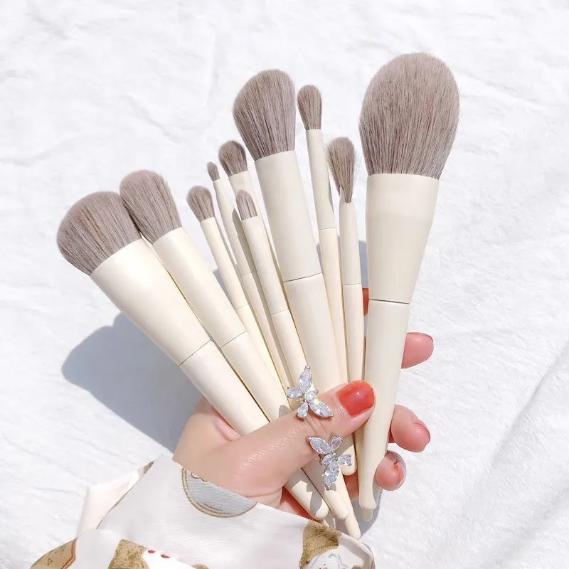10/13/14pcs Soft Fluffy Makeup Brushes Set Eye Shadow Foundation Women