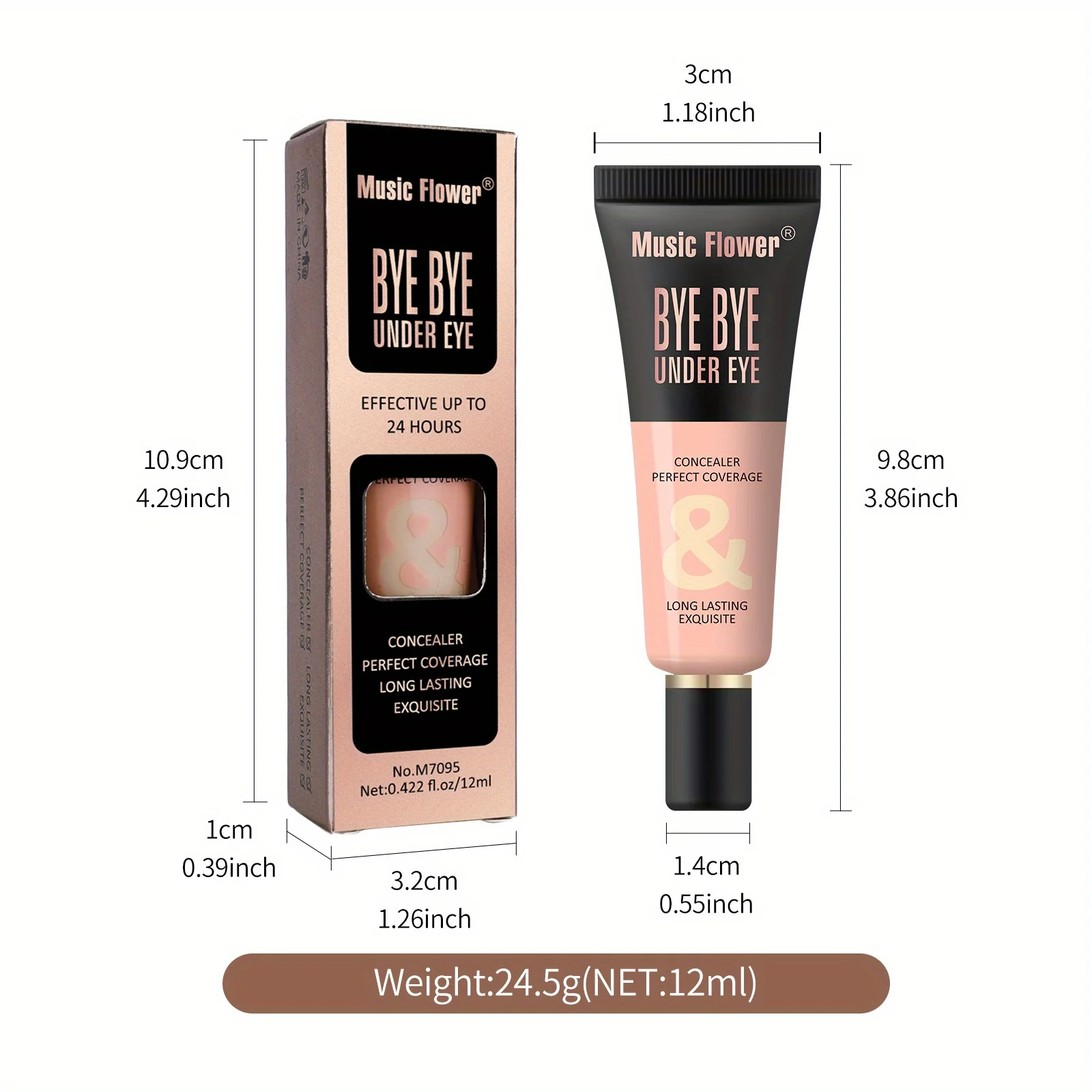 Concealer Perfect Coverage&Long Lasting Exquisite, Foundation, Buildable Foundation For A Smooth, Satin Finish, 0.422fl.oz 4