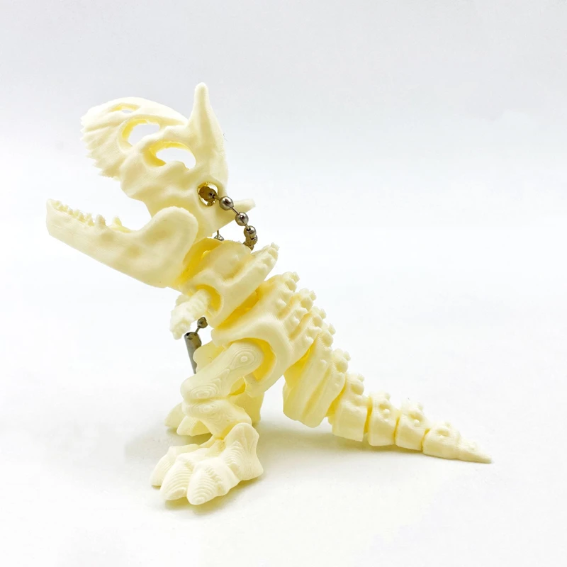 Rotatable T-Rex Skeleton Fidget Toy - 3D Printed Dinosaur Desk Decor & Novelty Gift