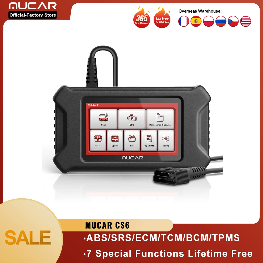 Tools & Equipment Diagnostic & Test Tools MUCAR OBD2 Scanner CS6 Car