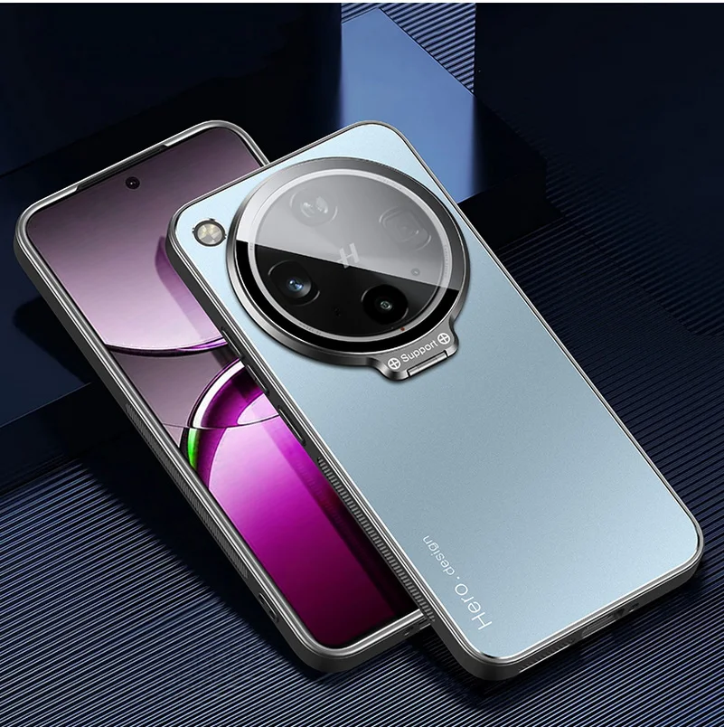 Durable Metal Back Plate with Camera Protective Bracket and Car Holder Cover