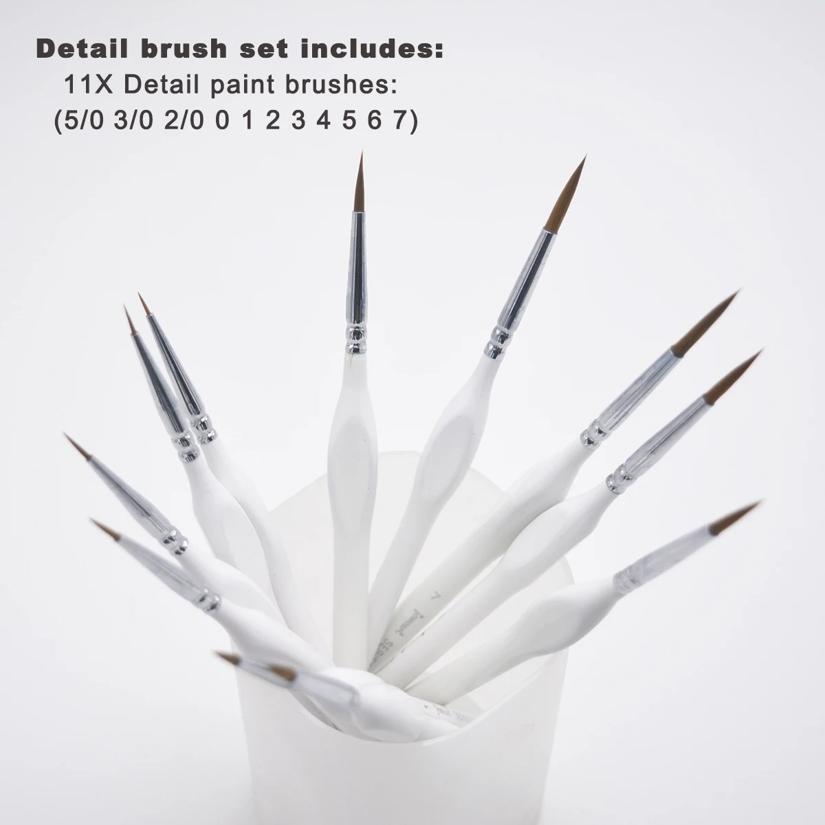 흰색 삼각형 자작나무 막대, 파인 네일 아트, 특별한 미니어처 라인 드로잉, 구아슈 컬러, 스트로크 오일 브러시, 후크 라인 펜, 11 개 세트