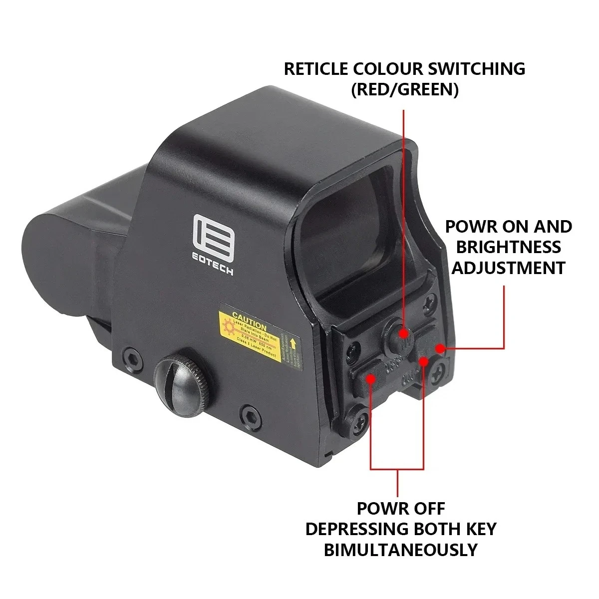 Tactical Red Dot Holographic Sight with Magnifier for Hunting Riflescopes and Airsoft Guns