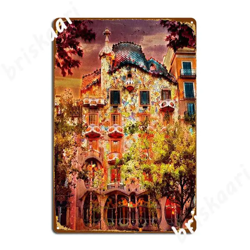 

Плакат Casa Battlo, металлический плакат, таблички, гостиная, ретро кинотеатр, кухня, жестяной плакат