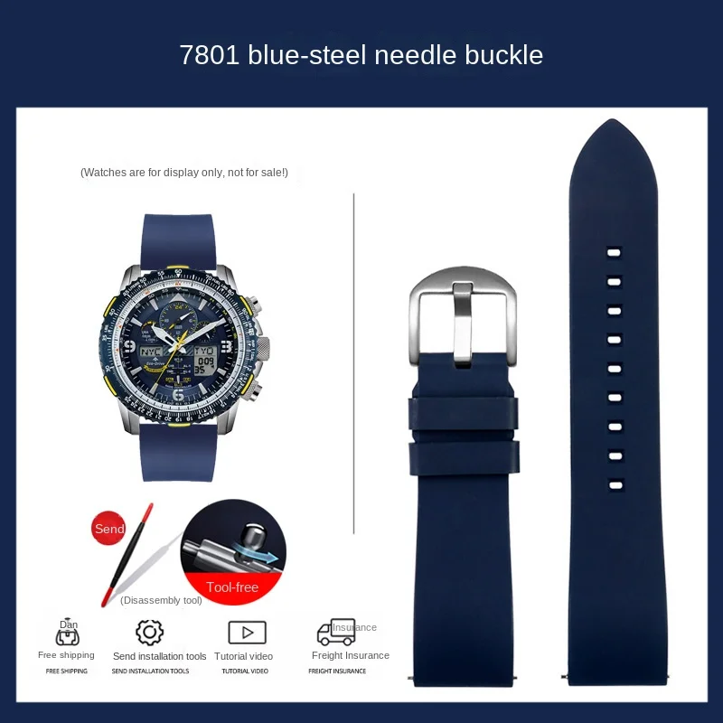 Citizen Blue Angel Men's Watch Strap - Eagle in the Air Nylon Rubber Band