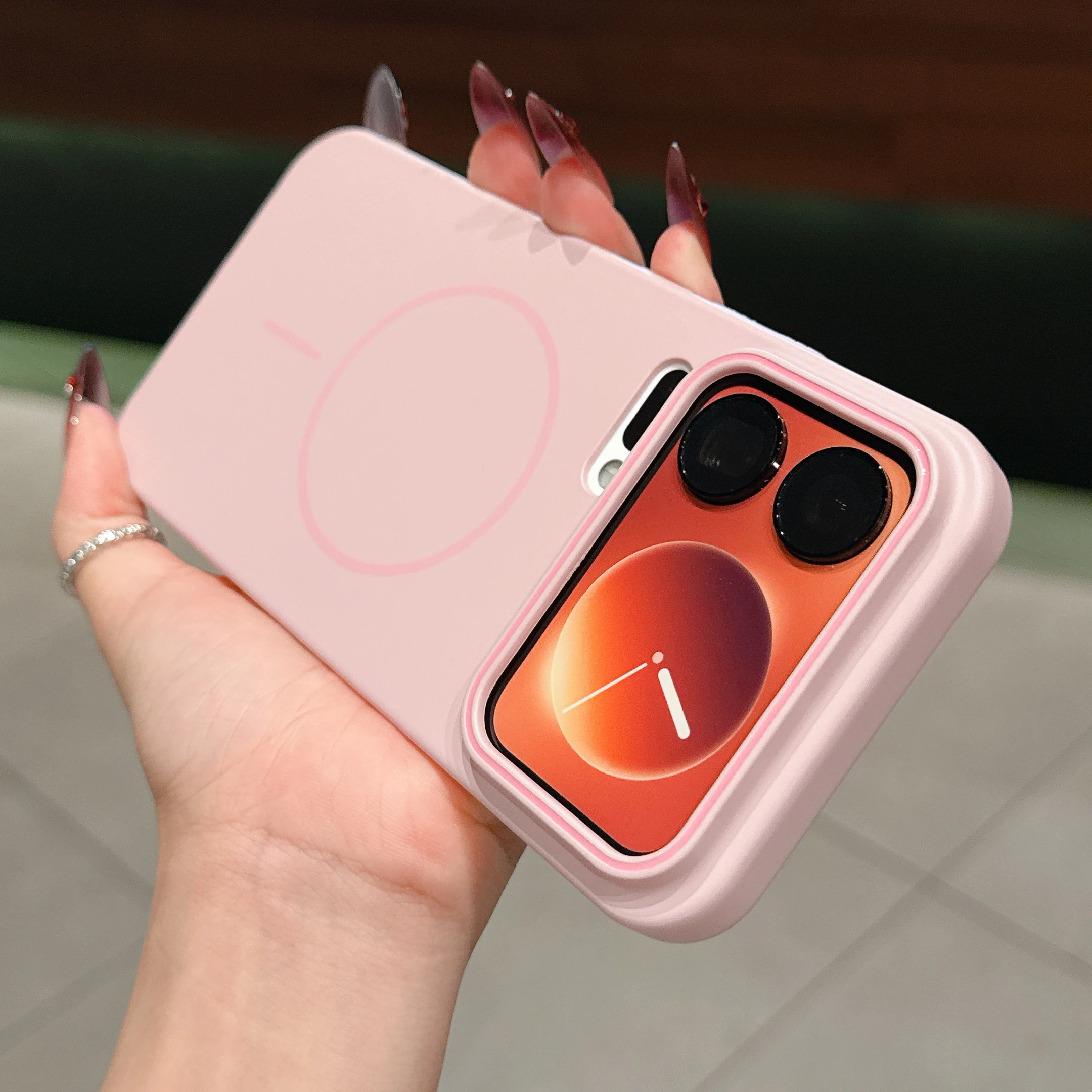 Enhanced Product Title:  
Sleek Matte Magnetic Phone Case with Wireless Charging Compatibility
