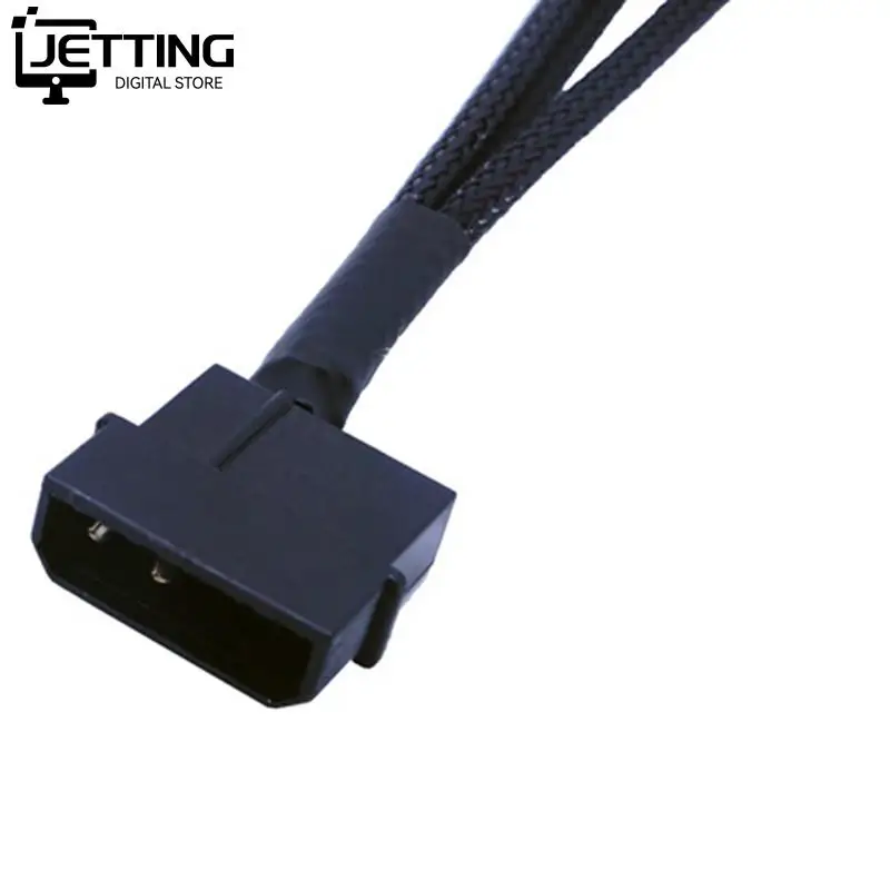 27cm Molex To 3 Way 3Pin/4Pin Fan Adapter for Computer Case Fan / CPU / Mining Cooling Fans