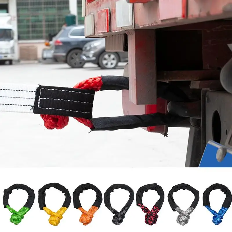 

Soft Shackle ATV Utv Tow Trailer Hook Heavy-Duty Synthetic Road Recovery Rope To Replace Tow Strap Self Rescue accessories