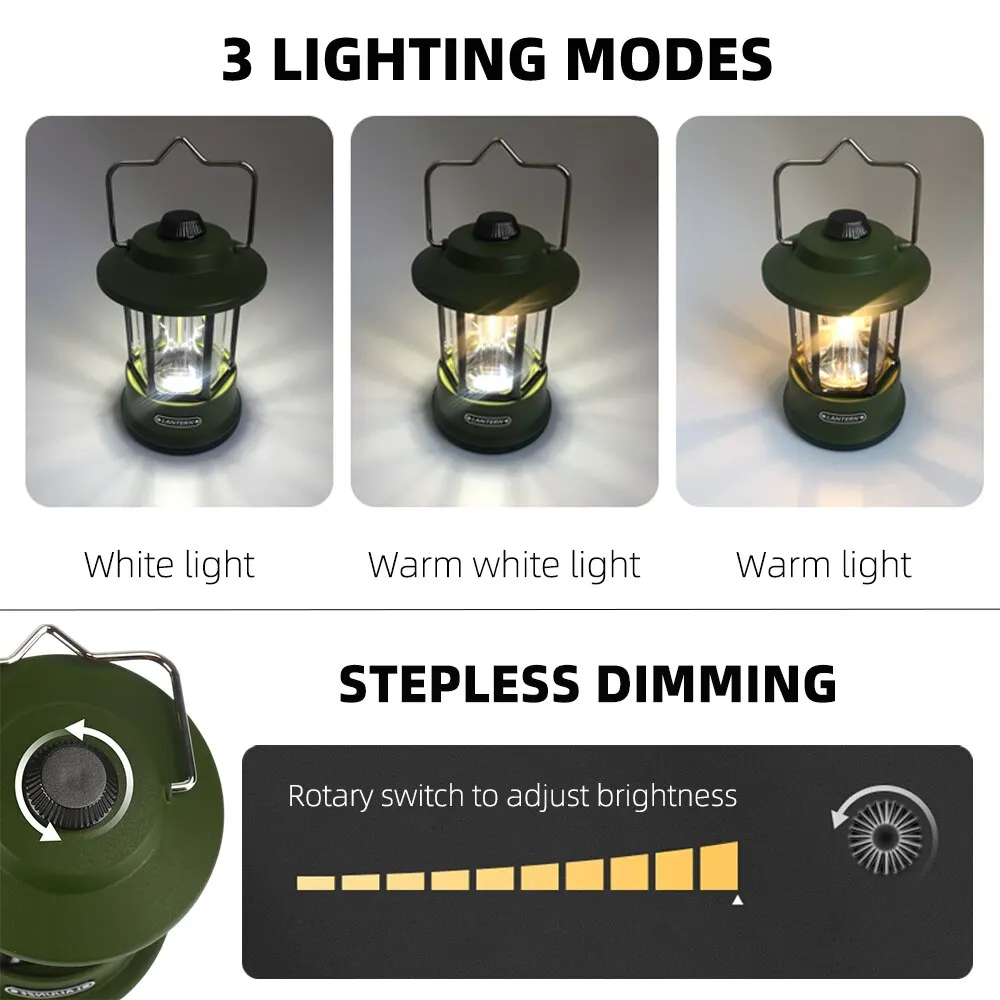 Portable Lanterns Camping Light Camping Lamp Portable Flashlight Camping Lantern Portable Torch Rechargeable Portable Lanterns for Camping