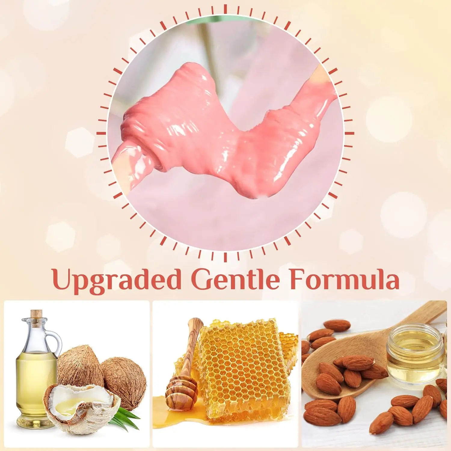 Hard Wax Beads 200g Hair Removal 10 Sticks Brazilian Waxing for Bikini Face Legs Armpit Eyebrow Chest Legs Armpit for Women Men