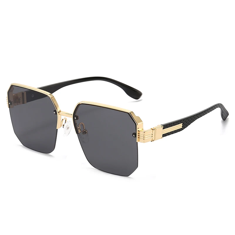 1/2PCS New Metal Fashionable Large Frame Sunglasses, Fashionable Multifunctional Driving High-end Car Sunglasses 1204
