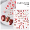 Embossed Sticker Celebrating The Year Of The Dragon Nail Art Stickers Eye-catching 2024 Lunar New Year Accessories Sticker Lucky 5
