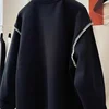 plus Size 300 Pou Women's Loose Long Sve Hoodie Fake Two-Piece Sle Autumn Winter plus Size Clothing Trendy Faion