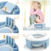 TYRY.HU Baby Portable Toilet Multifunction Pot Silicone Baby Folding Potty Training Seat 3 in 1 Travel Training Chair Toilet Pot 4