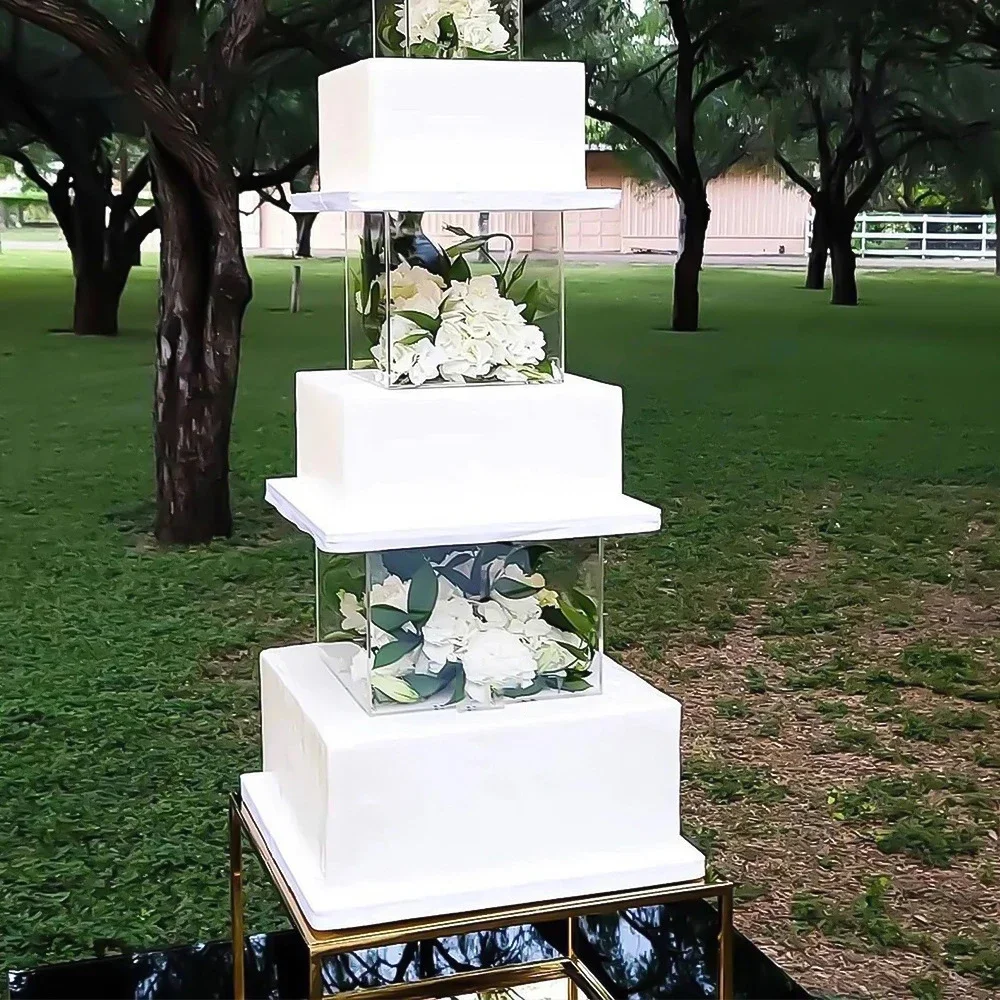 Lot De 6 Présentoirs à Gâteau Acrylique - Diamètres 3 à 8 Pouces - Pour Buffet, Mariage, Anniversaire - 2