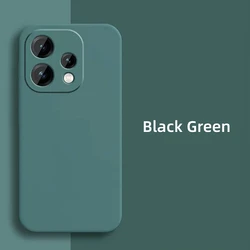 Original Liquid Silicone Soft TPU Phone Bumper Case and Cover  Coque for OPPO Reno 15c (Black Green)