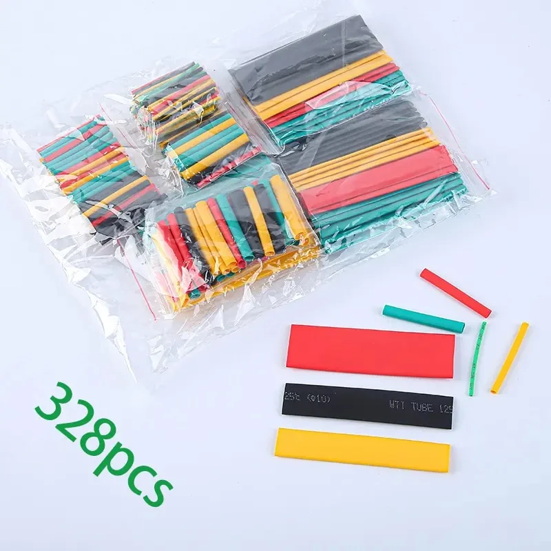 Heat Shrink Tube 328PCS Soft Colorful Boxed Insulation Waterproof Flame Retardant Sleeve