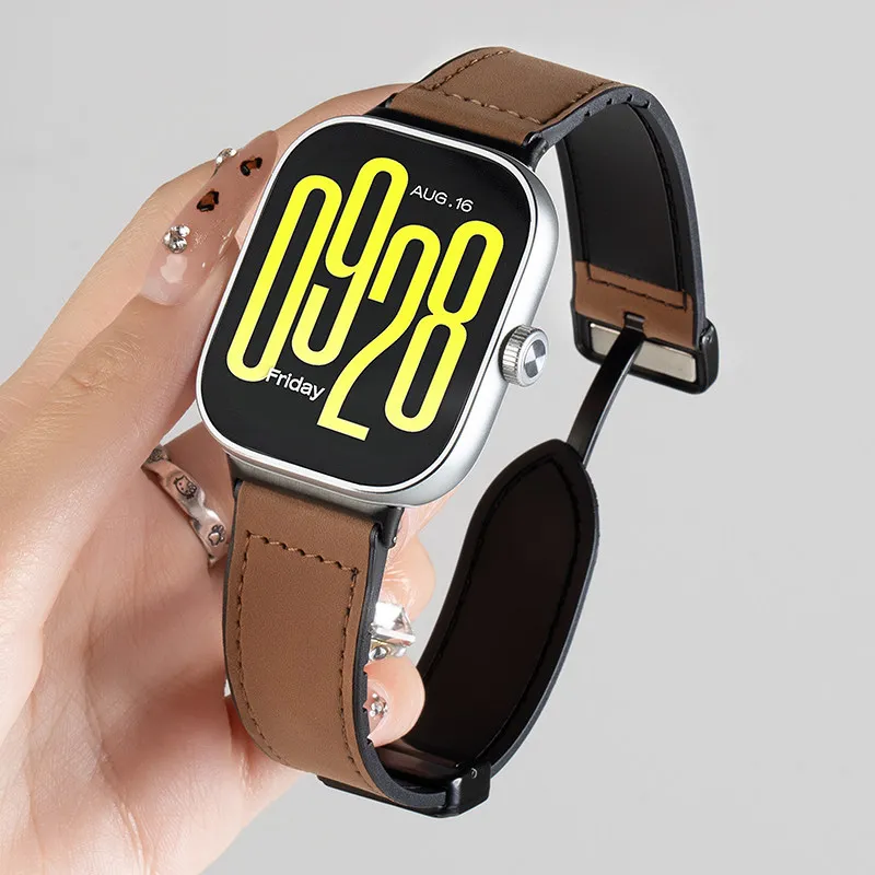 22mm Magnetic Leather-Silicone Watch Band Bracelet