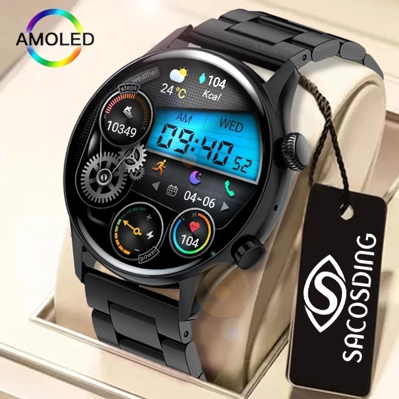 2022New Nfc Smartwatch Mannen Amoled Hd Scherm Altijd Display De Tijd