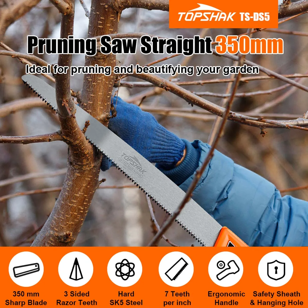 

350mm Blade Hand Saw Pruning Curved Saw For Wood Cutting Dry Wood Pruning Saw With Hard Teeth Household Garden Hand Tools