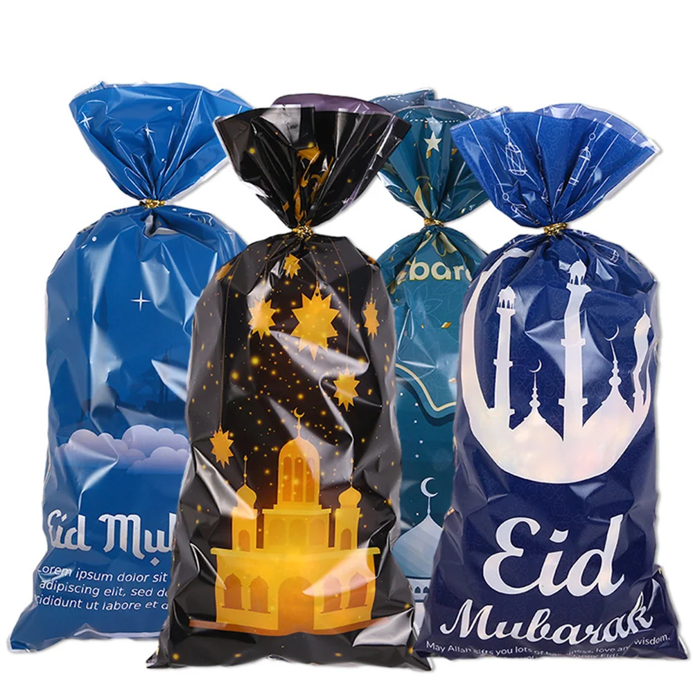 50 stücke Eid Mubarak Geschenk Taschen Kunststoff Süßigkeiten Cookie Tasche Ramadan Kareem Dekoration 2026 Islamischen Muslimischen Party Liefert Geschenk Verpackung – Detail 11