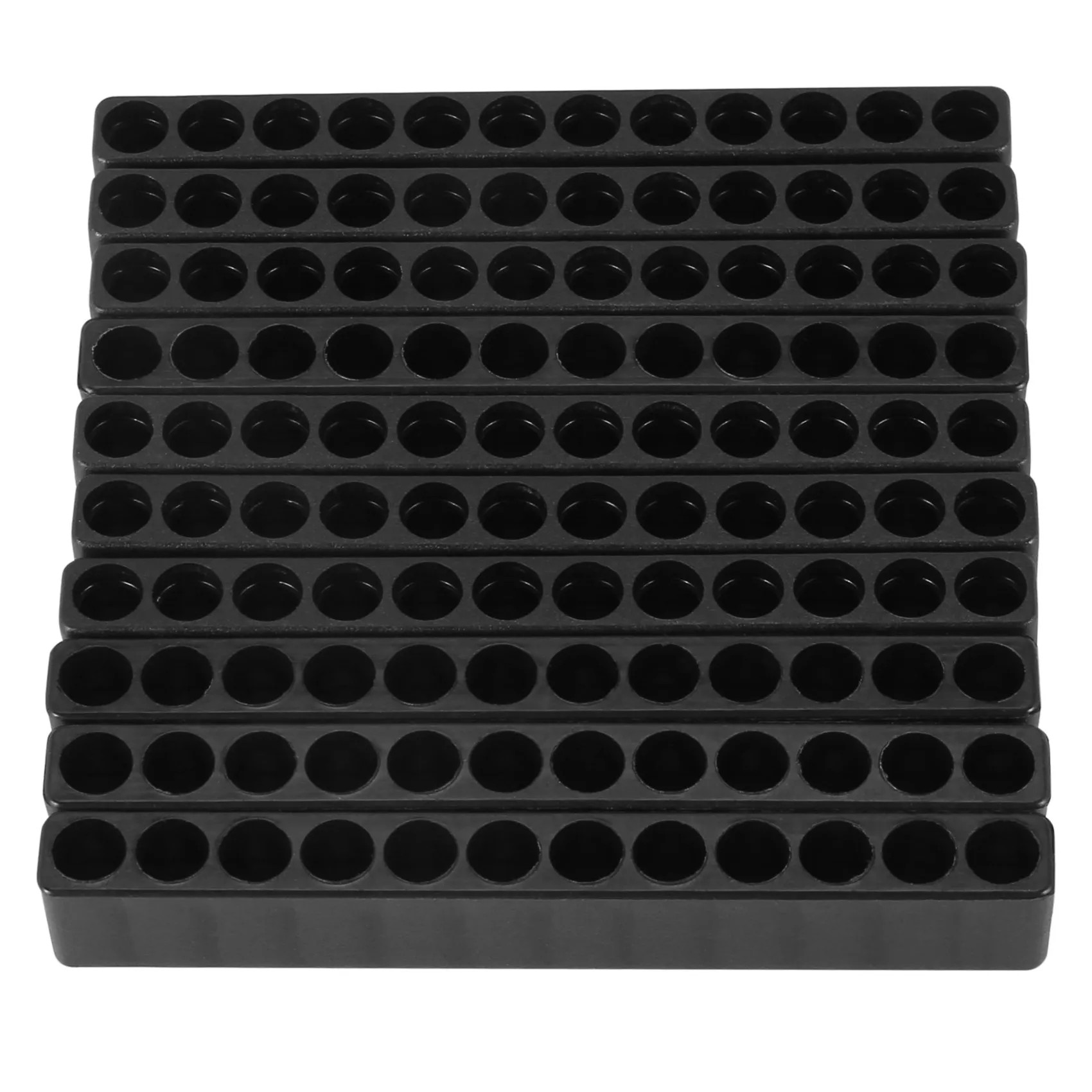 스크루 드라이버 비트 거치대 박스 블록, 6 각도 6.35mm 핸들용 블랙, 12 홀, 10 개