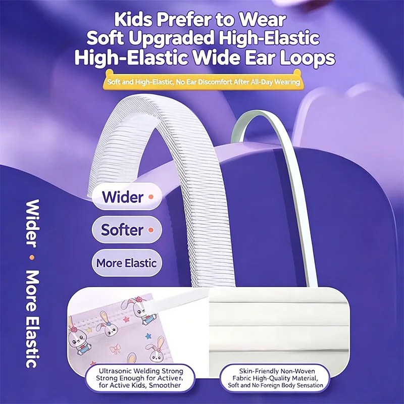 Masque réutilisable pour enfant 4-15 ans vert, protection lavable et confortable, porté par un enfant souriant.