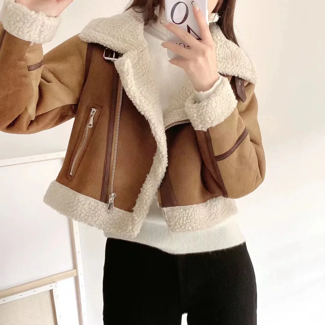 winter-faux-lamb-wool-jacket-women-turn-down-collar-zipper-long-sleeved-thickened-coat-casual-fashion-biker-outerwear