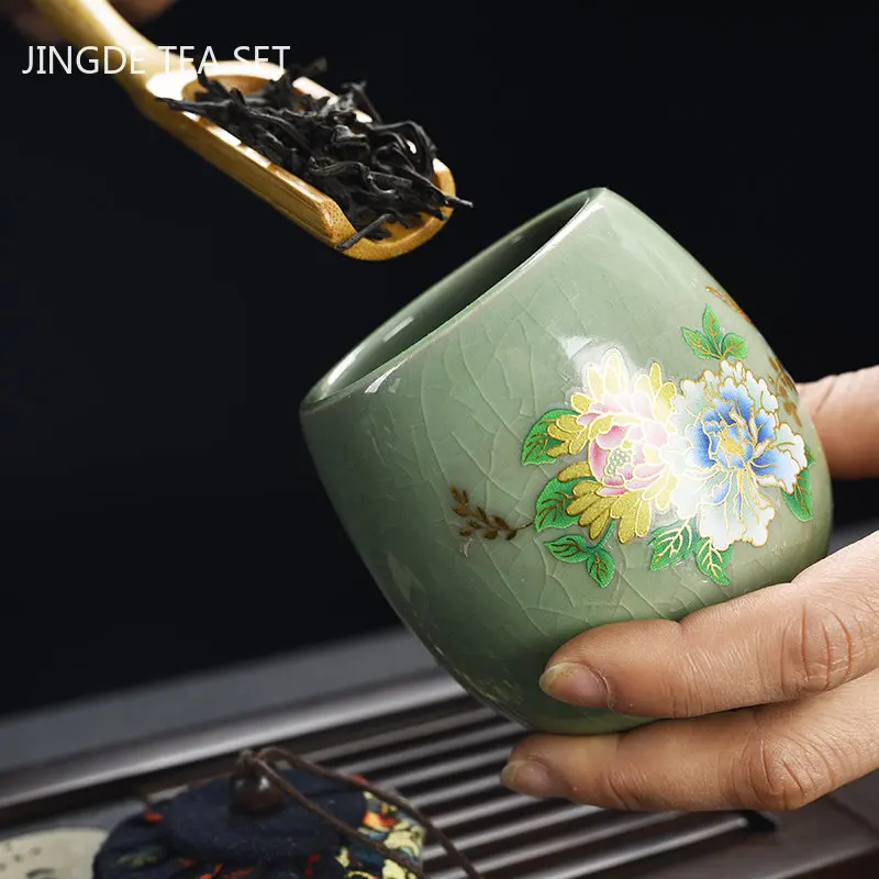 Portable Ceramic Tea Caddy Household Sealed Tieguanyin Storage Tank Travel Tea Boxes Jar Coffee Spice Candy Containers airtight container,ceramic storage jar,tea canister,tea tin box