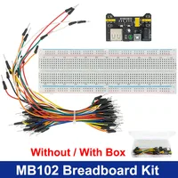 3.3V/5V MB102 Breadboard Power Nodule+MB-102 830 Points Solderless Prototype Bread Board Kit +65 Flexible Jumper Wires