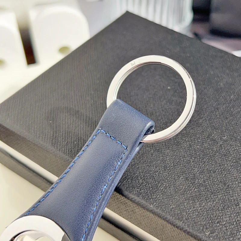 LJ2 Luxury MB Car Key Chain Blue Red Black Leather 316 Stainless Steel High Quality Gift