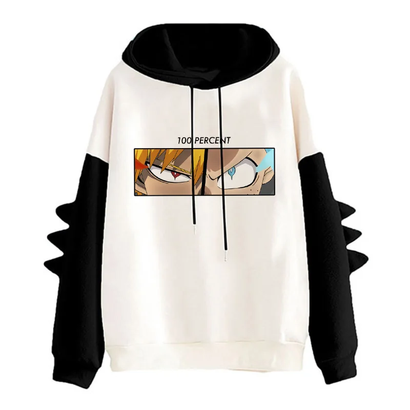 oversized sweatshirt Unisex My Hero Academia Hoodie Bakugou Japanese Anime Manga Sweatshirt Todoroki Boku No Hero Academia Kawaii Cute Hoody Harajuku fox racing hooded shirts & tops Hoodies & Sweatshirts