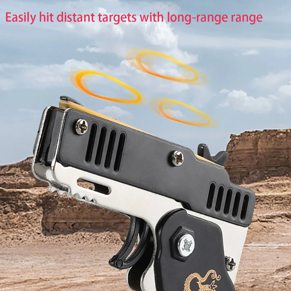 Children'S Simulation Toy Gun Boys Competitive Shooting Boys Gift Stretch Folding Can Be Fired Rubber Band Toy Gun 4