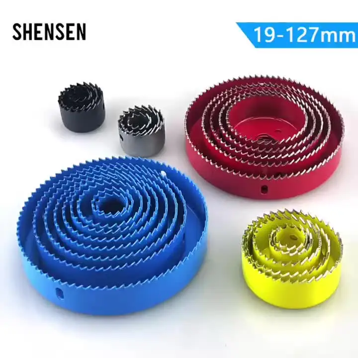 Juego De 19 Sierras De Corona De 19 A 127 Mm – Con Broca De Posicionamiento, Varillas, Llaves Y Caja De Almacenamiento – Para Madera, Pladur Y PVC