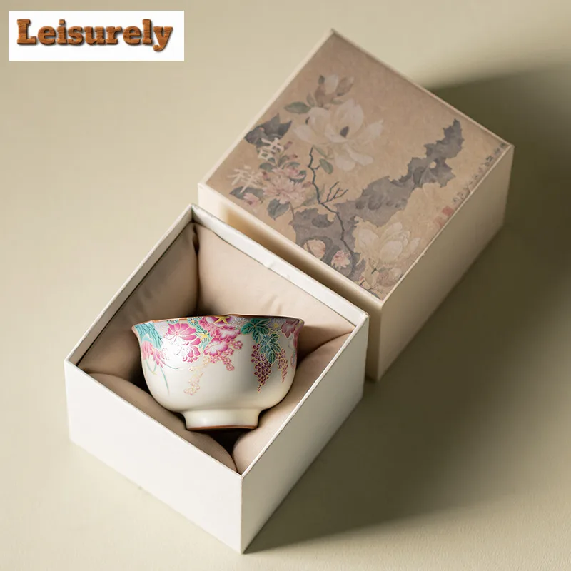 Lard Jelly Small Garden Teacup Retro Tea Bowl Cute Cup Tea-tasting Meditation Cup Chazhan Master Cups Tea Ceremony Supplies Gift