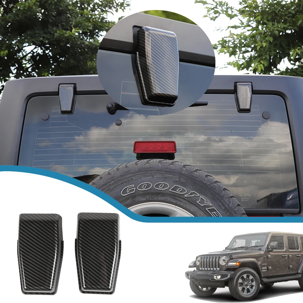 

Car Liftgate Rear Door Window Glass Hinge Decoration Cover Stickers for Jeep Wrangler JK 2007-2017 Auto Exterior Accessories ABS